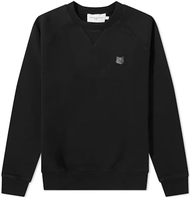 Maison Kitsune SS22 Black Cotton Sweatshirt with Animal Print Design IM00318KM0001P199 Buy Maison Kitsune SS22 Black Cotton Sweatshirt with Animal Print Design IM00318KM0001P199