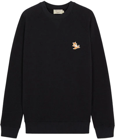 maison-kitsune-ss-22-black-crewneck-pullover-sweatshirt-with-fox-embroidery-unisex-gu-00342-km-0002-bk