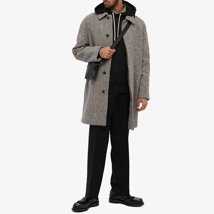 Shop Maison Kitsune SS22 Black Hoodie with Fox Logo Embroidery Unisex IU00355KM0001-P199