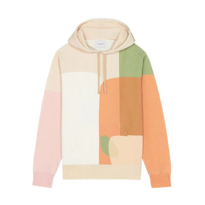 Maison Kitsune SS22 Flocked Graphic Hoodie Jacket Green () IM02295WC0012-P396