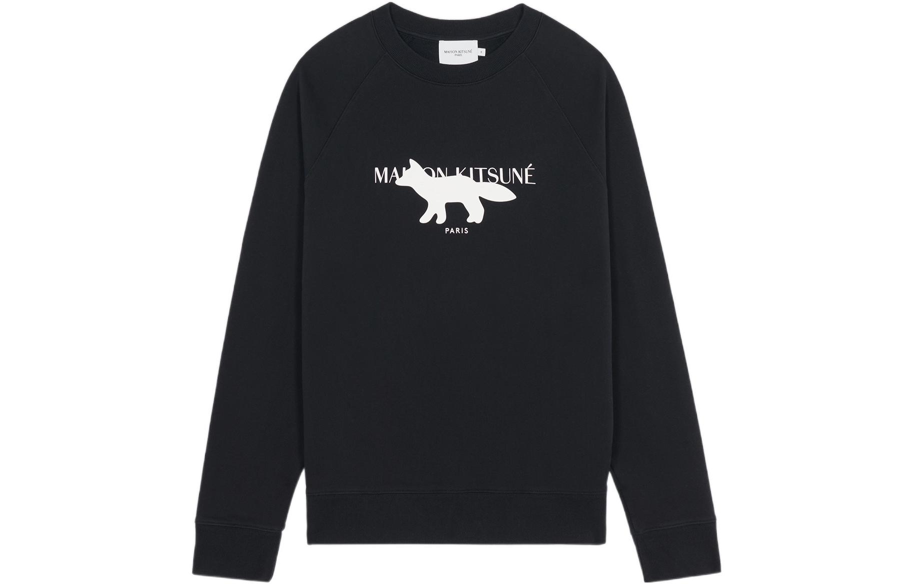 Maison Kitsune SS22 Fox Patch Long Sleeve Sweatshirt Khaki Green JM00311KM0001-P395