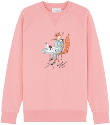 Maison Kitsune SS22 Fox Print Cartoon Sweatshirt Pink - Capsule Collection IM00347KM0001-P619 Buy Maison Kitsune SS22 Fox Print Cartoon Sweatshirt Pink - Capsule Collection IM00347KM0001-P619