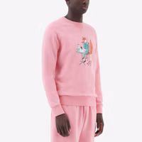 Purchase 메종 키츠네 SS22 폭스 프린트 카툰 스웻셔츠 핑크 - 캡슐 컬렉션 IM00347KM0001-P619
