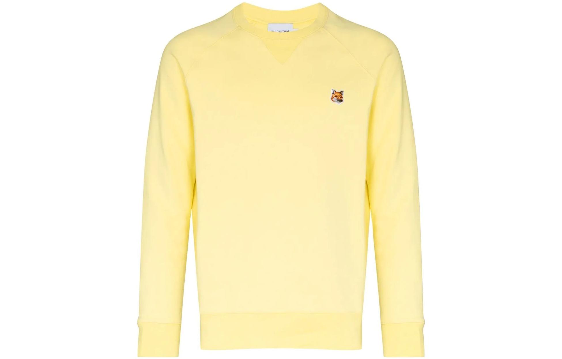 Maison Kitsune SS22 Graphic Print Pullover Long-Sleeve Cartoon Sweatshirt Men AM00303KM0001-ECRU