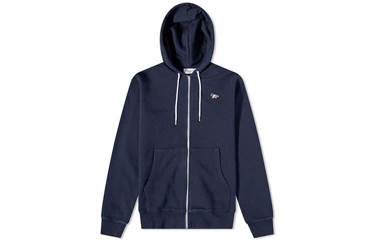 Maison Kitsune SS22 Logo Crewneck Long Sleeve Pullover Sweatshirt Navy GM00333KM0002-NA