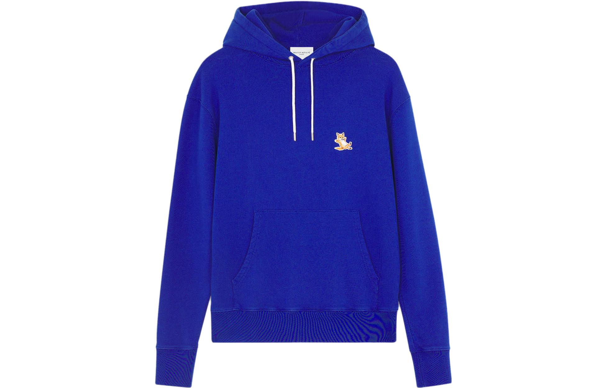 Maison Kitsune SS22 Logo Embroidered Fox Drawstring Sweatshirt Orange Unisex IU00355KM0001-P851