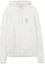 Buy Maison Kitsune SS22 Logo Fox Embroidery Drawstring Hoodie Unisex Ivory White IU00355KM0001-P700