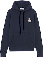 Maison Kitsune SS22 Logo Fox Embroidery Drawstring Hoodie Unisex Navy Blue. IU00355KM0001-P480 Maison Kitsune SS22 Logo Fox Embroidery Drawstring Hoodie Unisex Navy Blue. IU00355KM0001-P480
