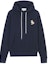 Buy Maison Kitsune SS22 Hoodie Unisex Navy Blue dengan Sulaman Logo Rubah. IU00355KM0001-P480