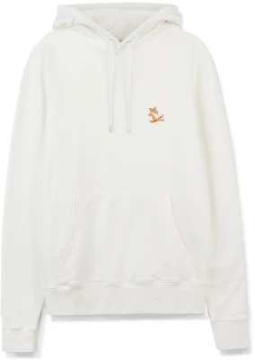 Maison Kitsune SS22 Logo Fox Embroidery Drawstring Hoodie Unisex Ivory White IU00355KM0001-P700 Order Maison Kitsune SS22 Logo Fox Embroidery Drawstring Hoodie Unisex Ivory White IU00355KM0001-P700