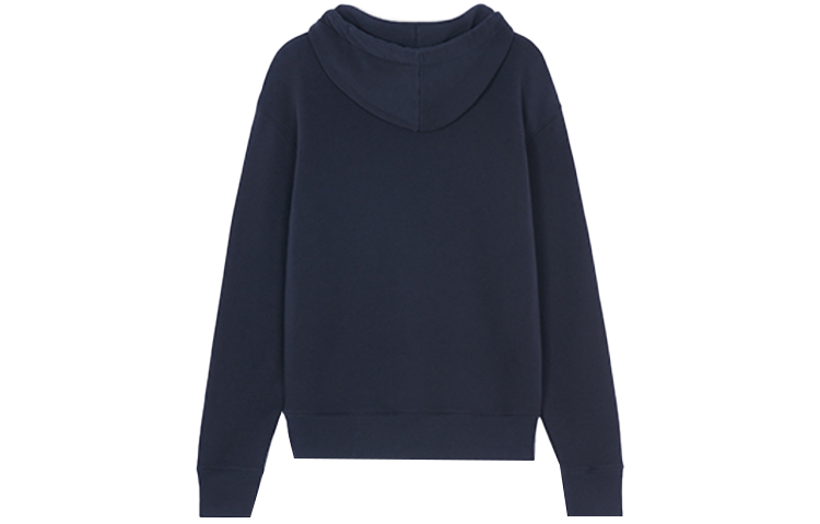 Lookbook Maison Kitsune SS22 Hoodie Unisex Navy Blue dengan Sulaman Logo Rubah. IU00355KM0001-P480