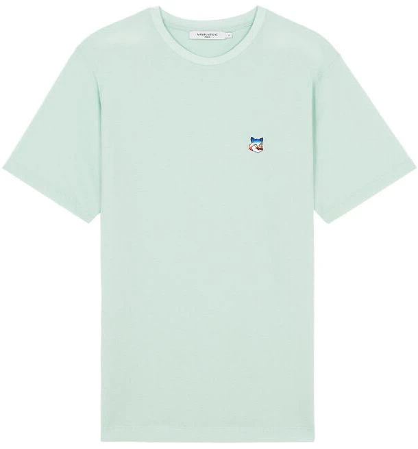 maison-kitsune-ss-22-mint-green-logo-embroidered-crew-neck-t-shirt-mens-im-00147-kj-0087