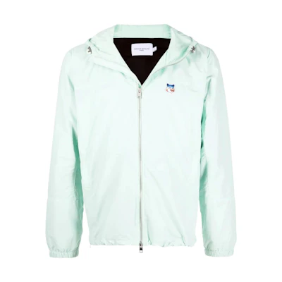 Maison Kitsune SS22 Olive Green Fox Embroidered Zip Hoodie Unisex IU00354KM0001-P359