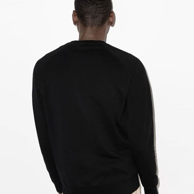 Shop Maison Kitsune SS22 Stitched Pullover Sweatshirt Black AM00303KM0001-P199