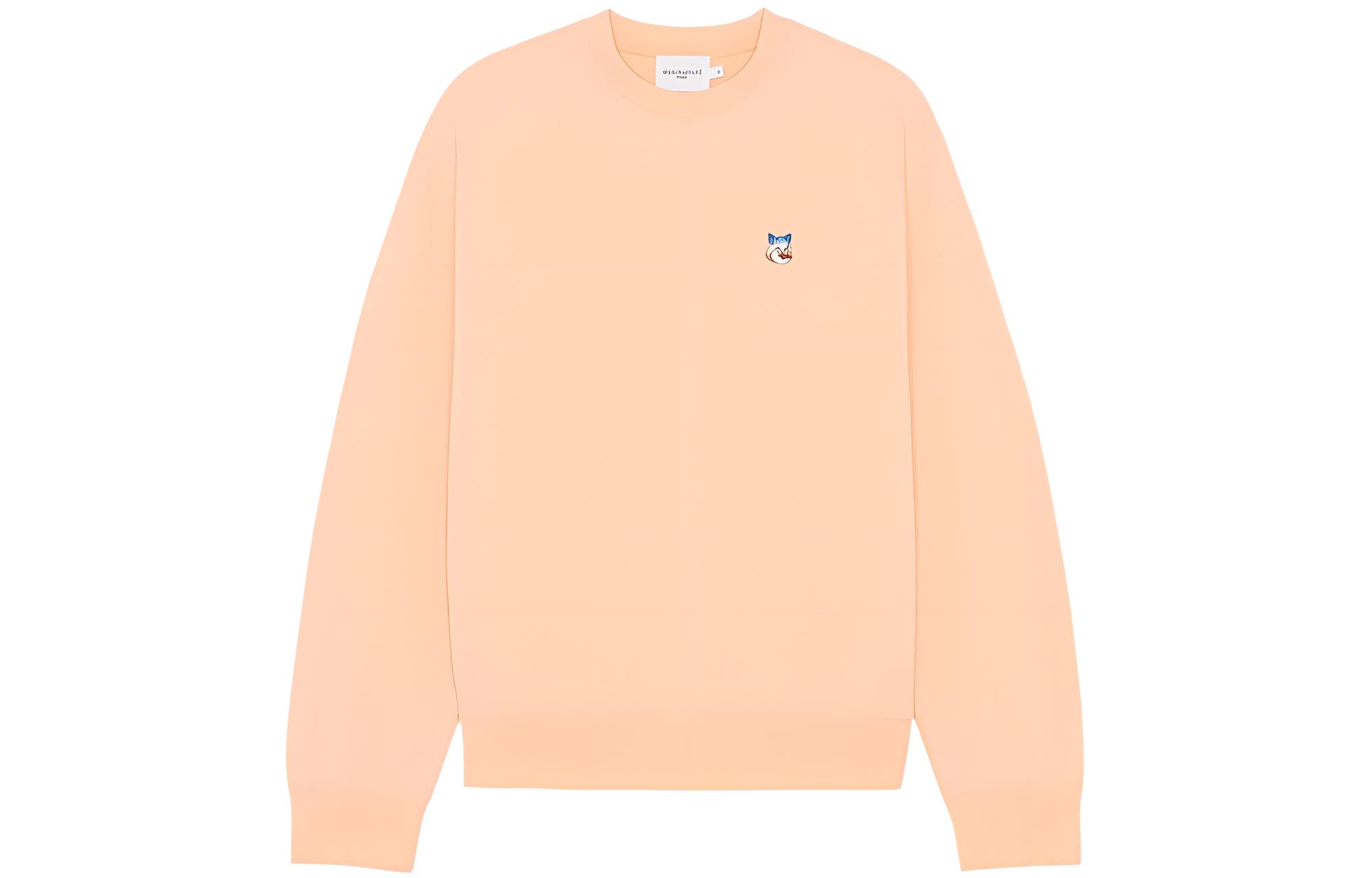 Maison Kitsune SS22 Unisex Orange Logo Appliqué Pullover Sweatshirt IU00349KM0021P612