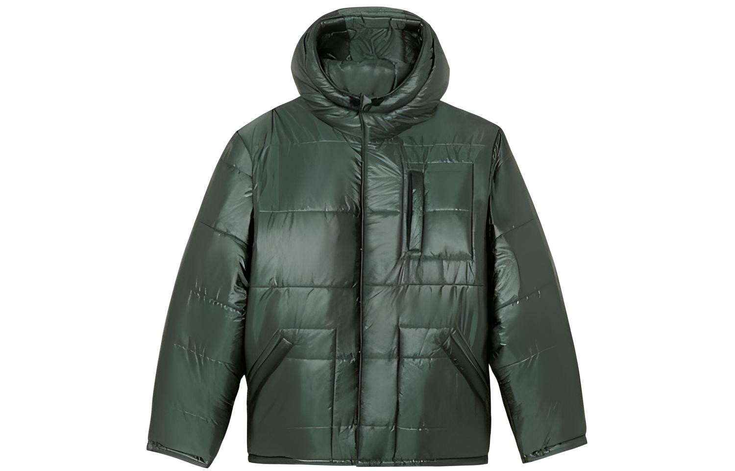 Maison Kitsune SS22 Unisex Solid Color Green Cotton Hoodie Jacket HU02279WQ0037-P390