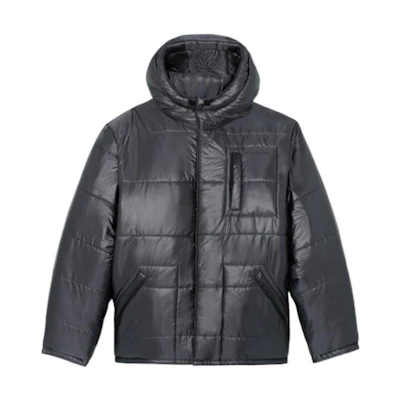 Maison Kitsune SS22 Unisex Solid Color Hoodie Jacket Coal Grey HU02279WQ0037
