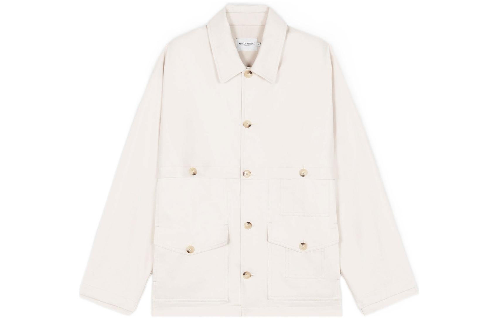 Maison Kitsune SS22 White Crewneck Sweatshirt with Fox Embroidery Unisex GU00342KM0002-EC