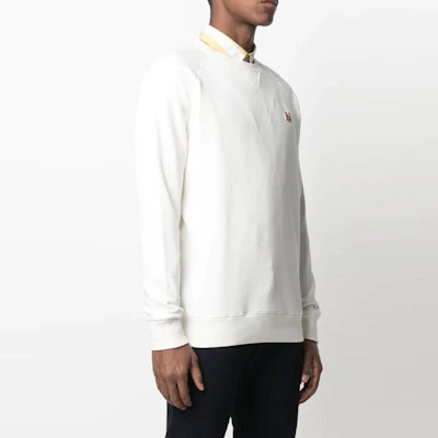 Maison Kitsune SS22 白色圓領長袖休閒運動衫 AM00303KM0001-P700 Shop Maison Kitsune SS22 白色圓領長袖休閒運動衫 AM00303KM0001-P700