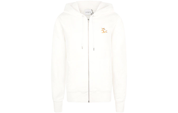 Maison Kitsune SS22 White Graphic Crewneck Pullover Sweatshirt Casual Style FM00352KM0001-P700