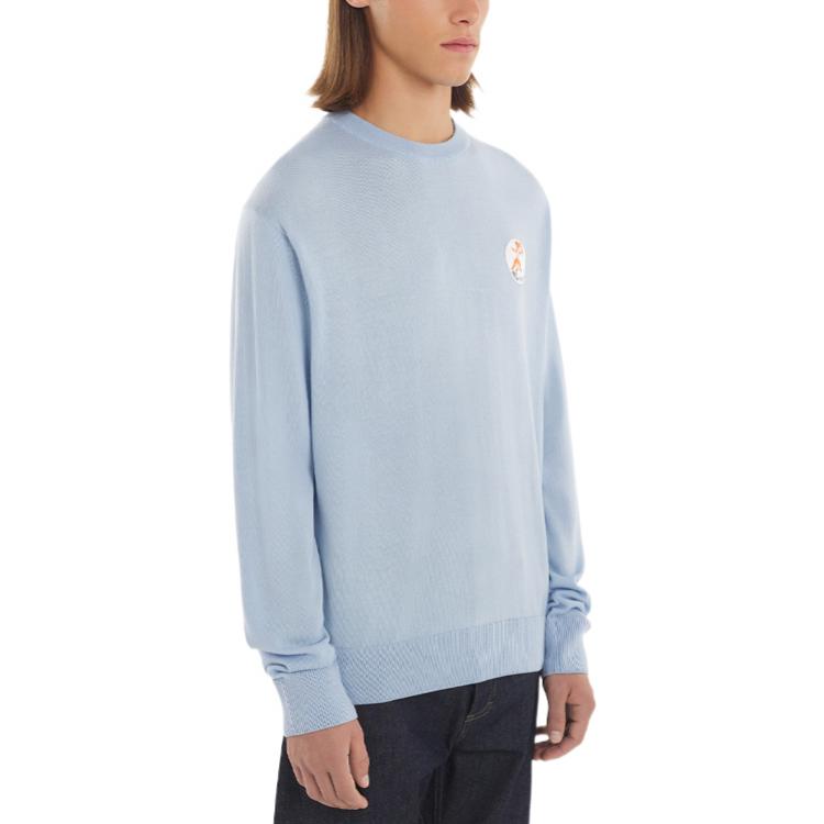 Purchase Maison Kitsune SS23 蓝色印花圆领卫衣 JM00571KT1036-P411