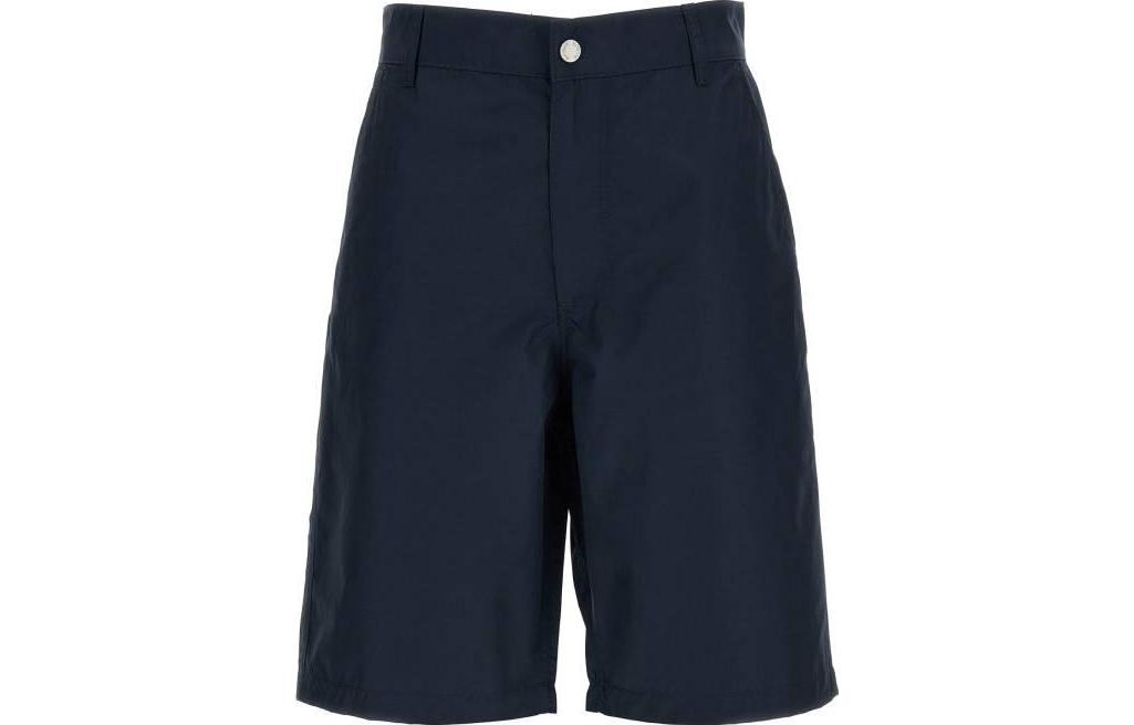 Maison Kitsune SS23  Heart Fox Embroidered Navy Blue Shorts IM01416WC0012-P498