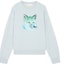 Order Maison Kitsune SS23 Baju Sweatshirt Cetakan Haiwan Biru Muda. KM00305KM0001-H429