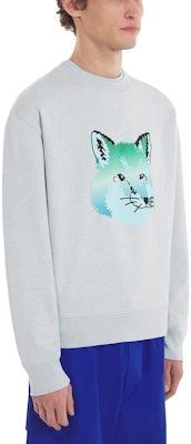 Maison Kitsune SS23 Baju Sweatshirt Cetakan Haiwan Biru Muda. KM00305KM0001-H429 Purchase Maison Kitsune SS23 Baju Sweatshirt Cetakan Haiwan Biru Muda. KM00305KM0001-H429