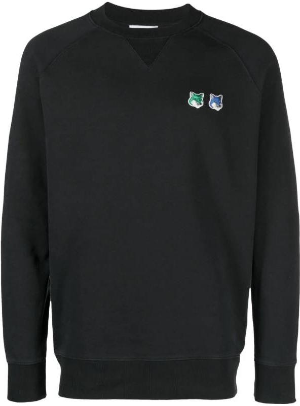 maison-kitsune-ss-23-black-crewneck-sweatshirt-with-logo-patch-for-men-km-00303-km-0001-p199