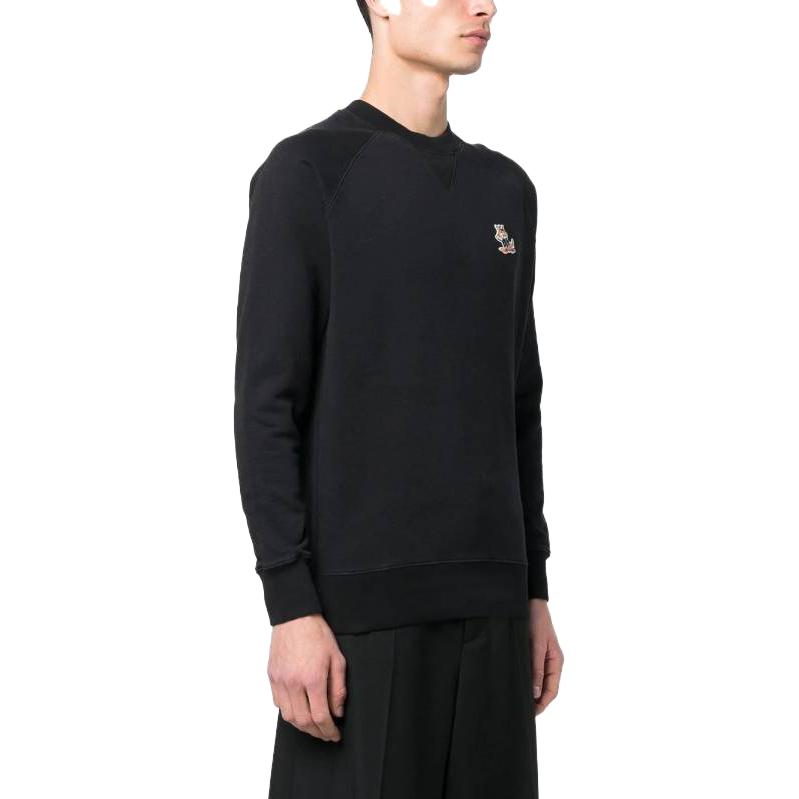 Details for Maison Kitsune SS23 黑色狐狸印花圓領長袖 T 恤 KM00304KM0001-P199