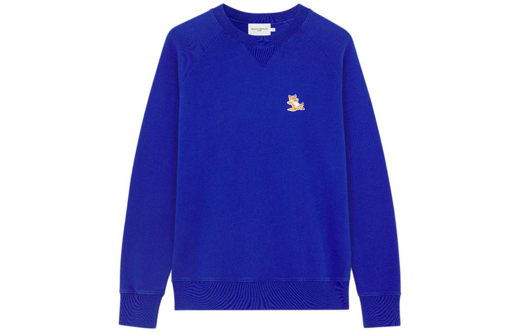 Maison Kitsune SS23 Blue Logo Print Crewneck Unisex Sweatshirt Casual Wear GU00342KM0002-P485 圖 2