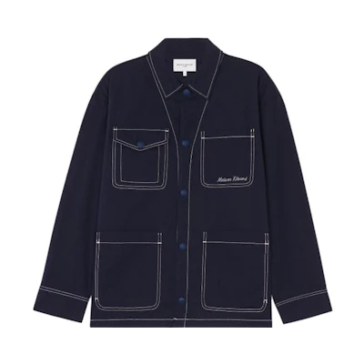 Maison Kitsune SS23 Checkered Zip Casual Jacket Black JM02155WM0022-C197