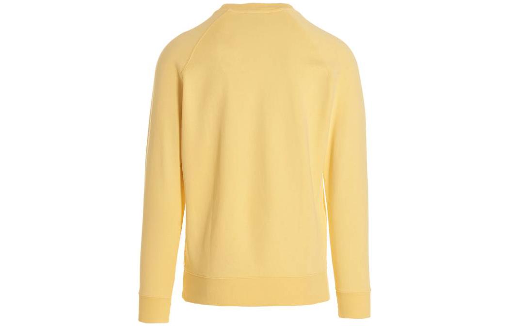 Lookbook Maison Kitsune SS23 Fox Patch Crewneck Sweatshirt Yellow Fashion AM00303KM0001-P724
