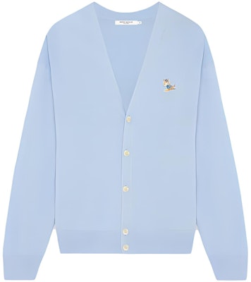 Maison Kitsune SS23 狐狸刺绣男士针织毛衣 浅蓝色 KM00504KT1036-P408 Buy Maison Kitsune SS23 狐狸刺绣男士针织毛衣 浅蓝色 KM00504KT1036-P408