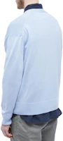Shop 메종 키츠네 SS23 폭스 패치 니트 스웨터 남성용 라이트 블루 KM00504KT1036-P408