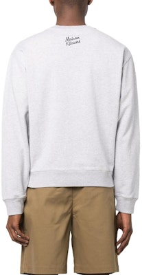 Maison Kitsune SS23 Baju Grafit Lengan Panjang Lelaki Kelabu Muda KM00331KM0001H120 Shop Maison Kitsune SS23 Baju Grafit Lengan Panjang Lelaki Kelabu Muda KM00331KM0001H120