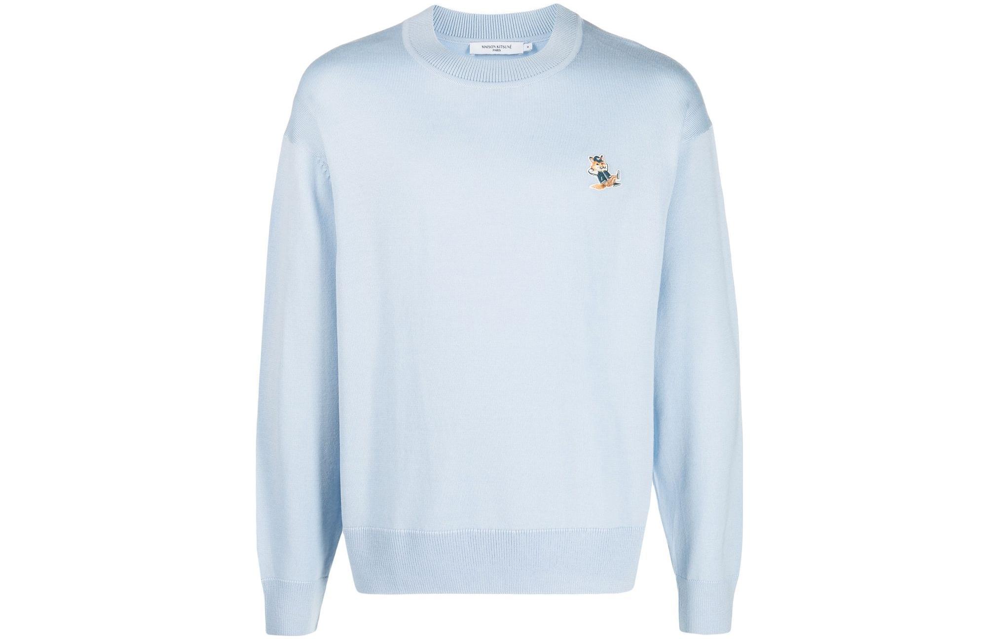 Maison Kitsune SS23 Logo Crewneck Pullover Sweatshirt Men’s Grey JM00316KM0001-H150