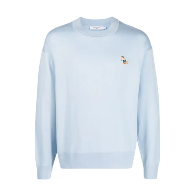 Maison Kitsune SS23 Logo Crewneck Pullover Sweatshirt Men’s Grey JM00316KM0001-H150