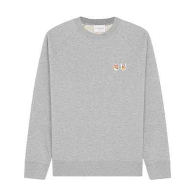 Maison Kitsune SS23 Pink Unisex Pullover Sweatshirt with Solid Letter Print JM00326KM0020-P626