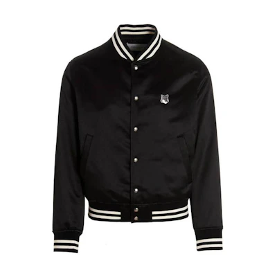 Maison Kitsune SS23 Solid Color Button-Up Jacket Blue Long Sleeve IM02142WQ0010-P485