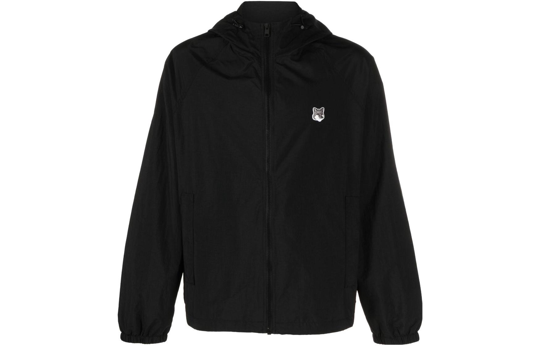 Maison Kitsune SS23 Solid Pocket Single-Breasted Jacket - Black IM02147WW5017-P198