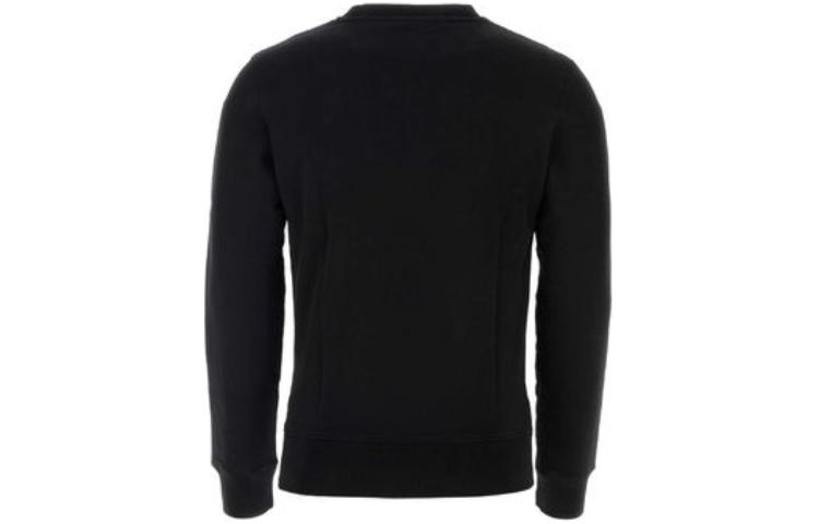 Lookbook Maison Kitsune SS24 Baju Sweatshirt Hitam Crewneck dengan Logo Sulaman. LM00301KM0001-P199