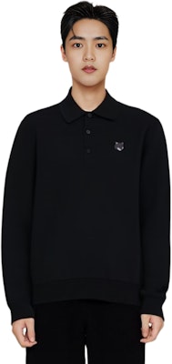 美尚狐SS24黑色狐狸标长袖Polo毛衣. MM00211KT1036-P199 Shop 美尚狐SS24黑色狐狸标长袖Polo毛衣. MM00211KT1036-P199
