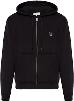 メゾンキツネ SS24 ブラック ソリッド ルーズフィット ジップアップ フーディ ジャケット MM00714KM0307-P199 Buy メゾンキツネ SS24 ブラック ソリッド ルーズフィット ジップアップ フーディ ジャケット MM00714KM0307-P199