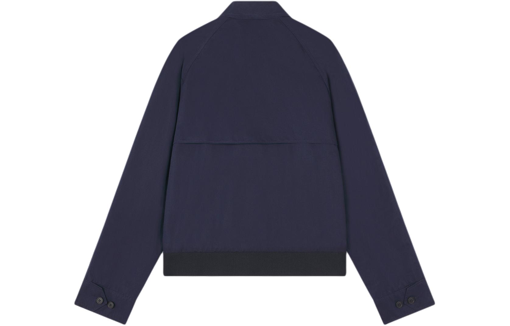 Lookbook Maison Kitsune SS24 經典藍色拉鍊翻領外套。 MM02105WQ0067-P476