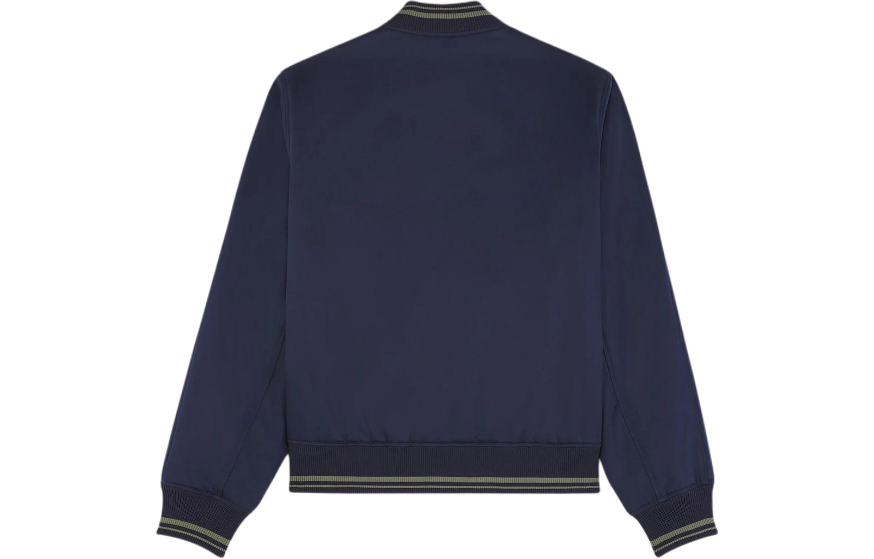 Lookbook Maison Kitsune SS24 刺绣扣式修身夹克 海军蓝色. MM02108WW0097-P492