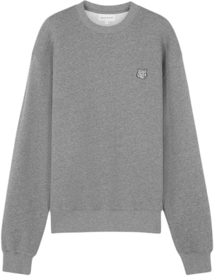 メゾンキツネ SS24 グレークルーネックプルオーバースウェットシャツ リブトリム付き MM00316KM0307-H131 Buy メゾンキツネ SS24 グレークルーネックプルオーバースウェットシャツ リブトリム付き MM00316KM0307-H131