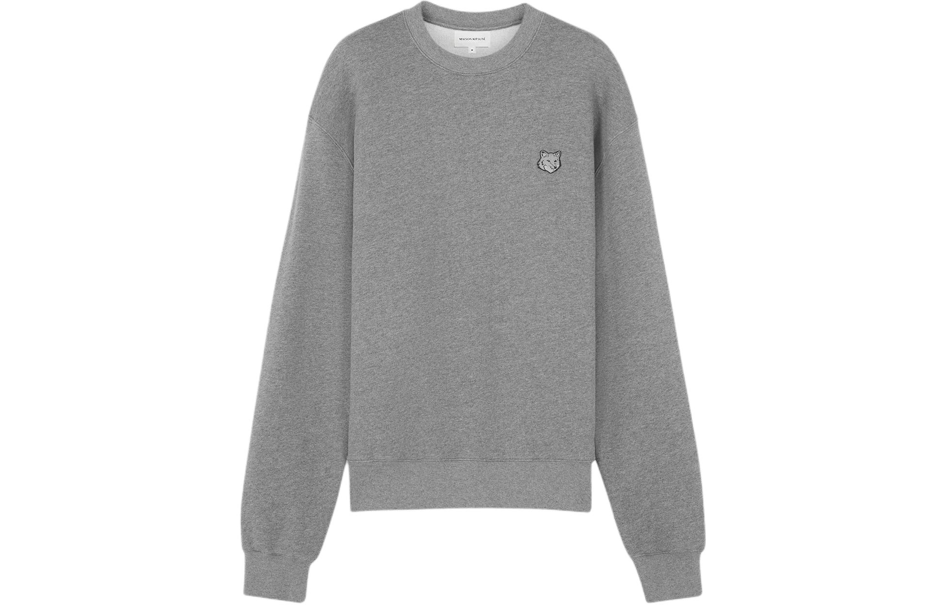 Order メゾンキツネ SS24 グレークルーネックプルオーバースウェットシャツ リブトリム付き MM00316KM0307-H131