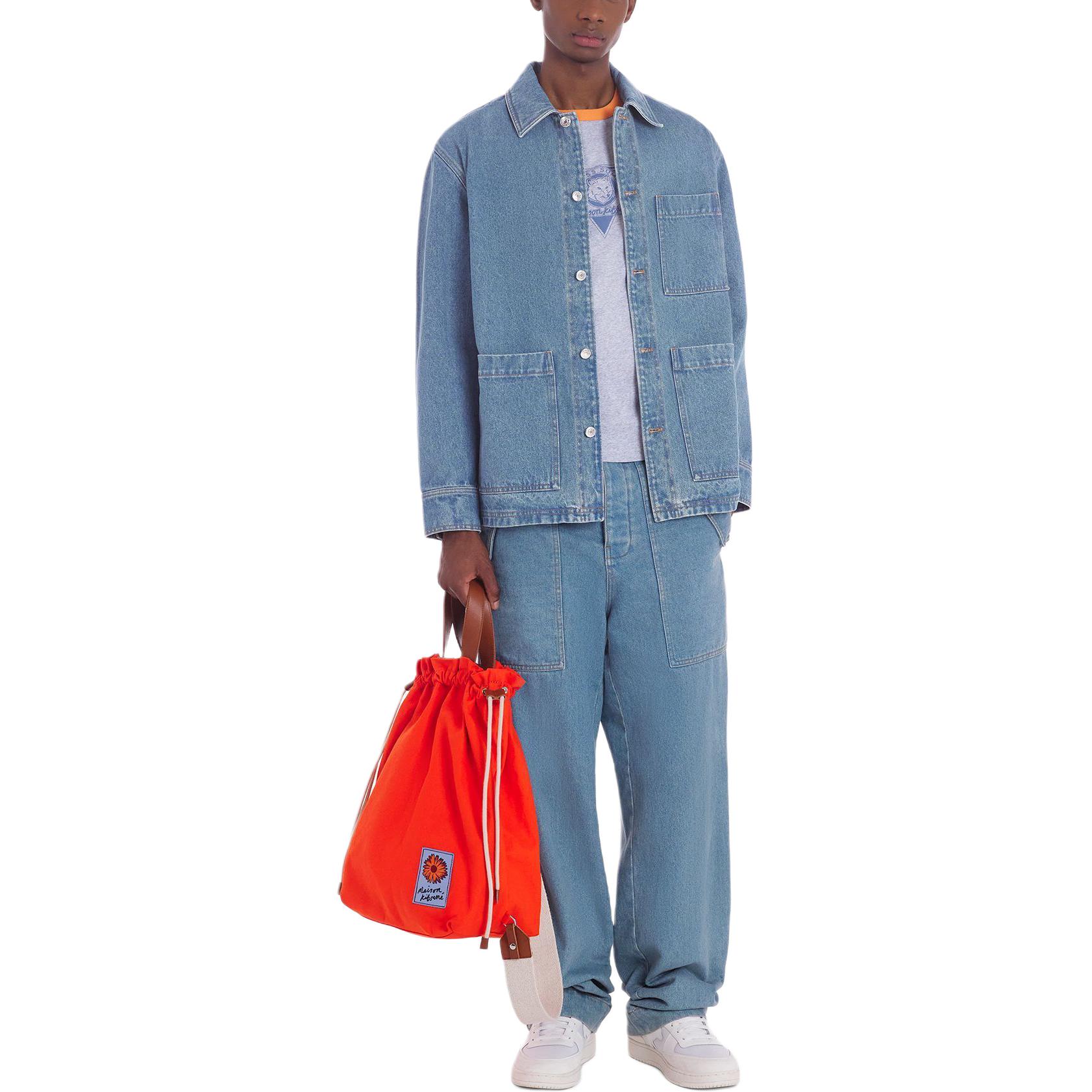 Shop 美松狐SS24靛蓝纯色丹宁工装夹克 MM00415WW5023-P413