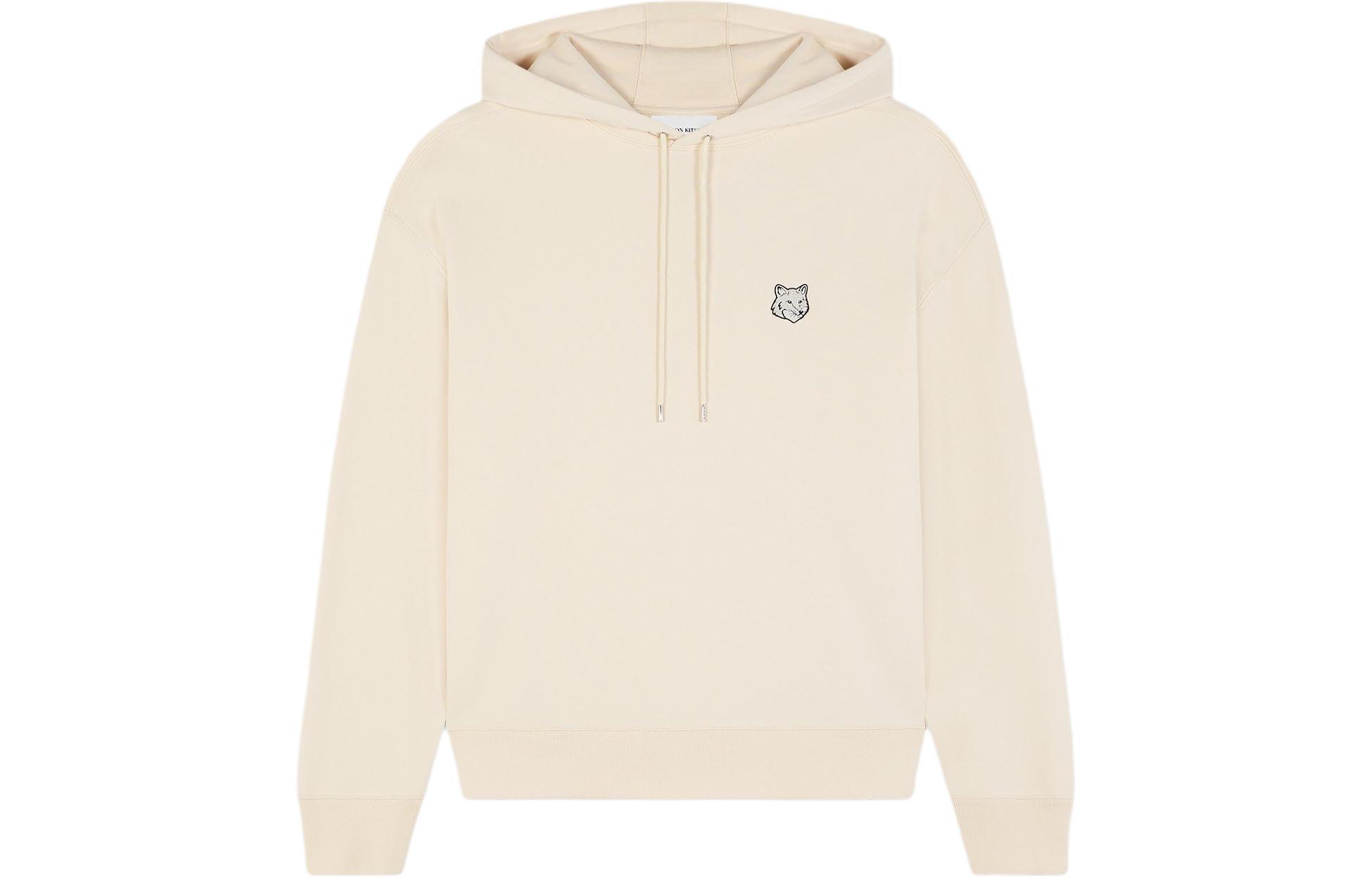 Order Maison Kitsune SS24 Hoodie Longgar Patch Putih Kertas LM00705KM0001-P205